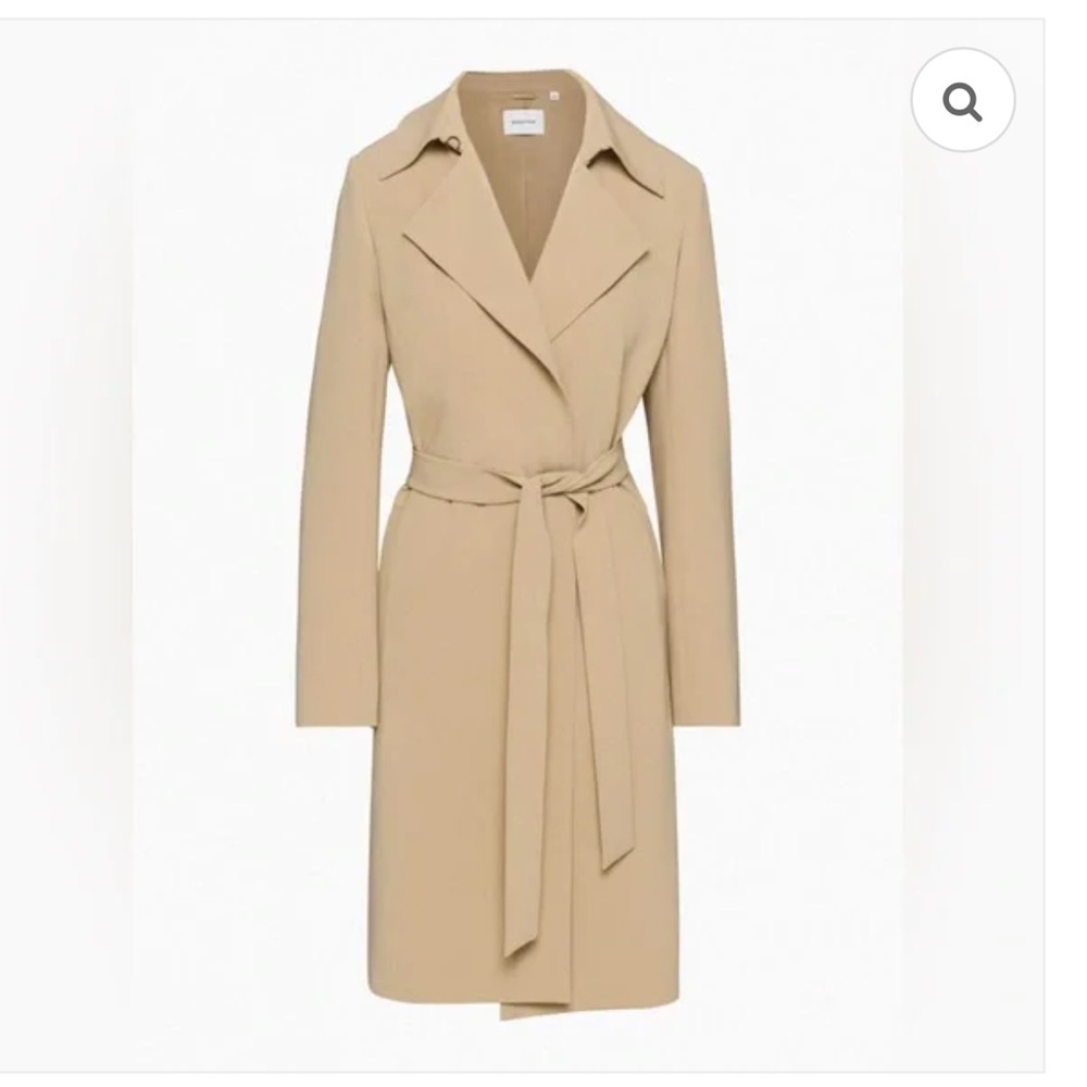 Aritzia Babaton Cream Trench Coat sierra beige  XXS NWT - Picture 5 of 12